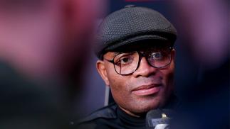 LONDON, ENGLAND - FEBRUARY 25: Anderson Silva answers questions during the UFC Fight Night Ultimate Media Day at The Grange Hotel on February 25, 2016 in London, England. (Photo by Scott Heavey/Zuffa LLC/Zuffa LLC via Getty Images)