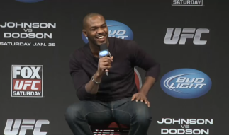 Light heavyweight champion Jon Jones answers fan questions at the UFC on FOX 6 Q&A before the weigh-in at Chicago Theater.