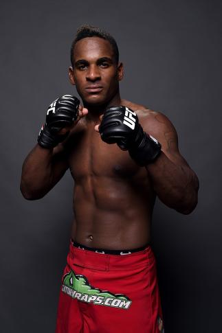  Lorenz Larkin poses for a post fight portrait backstage during the UFC Fight Night event at the Hard Rock Live on June 27, 2015 in Hollywood, Florida. (Photo by Mike Roach/Zuffa LLC via Getty Images)