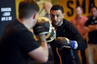 NASHVILLE, TN - APRIL 20: Cub Swanson holds an open workout for fans and media at the Bridgestone Arena Atrium on April 20, 2017 in Nashville, Tennessee. (Photo by Jeff Bottari/Zuffa LLC/Zuffa LLC via Getty Images)