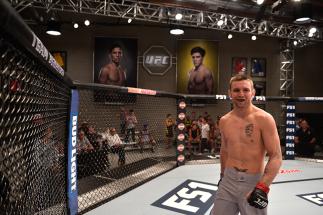 LAS VEGAS, NV - AUGUST 10: Tim Elliot enters the Octagon before facing Hiromasa Ogikubo during the filming of The Ultimate Fighter: Team Benavidez vs Team Cejudo at the UFC TUF Gym on August 10, 2016 in Las Vegas, Nevada. (Photo by Brandon Magnus/Zuffa L