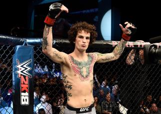 LAS VEGAS, NV - DECEMBER 01:  Sean O'Malley prepares to face Terrion Ware in their bantamweight bout during the TUF Finale event inside Park Theater on December 01, 2017 in Las Vegas, Nevada. (Photo by Jeff Bottari/Zuffa LLC/Zuffa LLC via Getty Images)