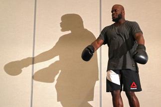 ALBANY, NY - DECEMBER 07: UFC heavyweight Derrick Lewis holds an open training session for the media and fans at the Hilton Albany on December 7, 2016 in Albany, New York. (Photo by Patrick Smith/Zuffa LLC/Zuffa LLC via Getty Images)