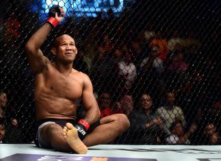 CHARLOTTE, NC - JANUARY 27: Ronaldo "Jacare" Souza of Brazil reacts after defeating Derek Brunson in their middleweight bout during the UFC Fight Night event inside the Spectrum Center on January 27, 2018 in Charlotte, North Carolina. (Photo by Jared C.