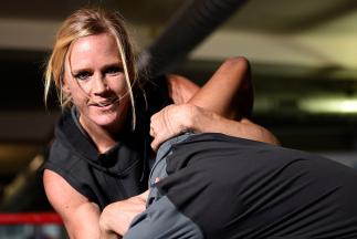 CHICAGO, IL - JULY 21: Holly Holm holds an open workout session for media at the UFC Gym on July 21, 2016 in Chicago, Illinois. (Photo by Josh Hedges/Zuffa LLC/Zuffa LLC via Getty Images)