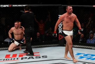 FORTALEZA, BRAZIL - MARCH 11: Mauricio Rua of Brazil celebrates after his TKO victory over Gian Villante in their light heavyweight bout during the UFC Fight Night event at CFO - Centro de Forma�co Olimpica on March 11, 2017 in Fortaleza, Brazil. (Photo