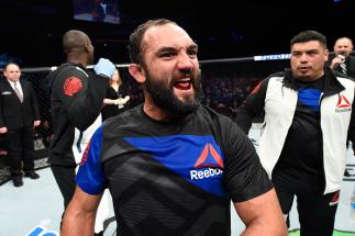 HALIFAX, NS - FEBRUARY 19: Johny Hendricks celebrates after defeating Hector Lombard of Cuba in their middleweight fight during the UFC Fight Night event inside the Scotiabank Centre on February 19, 2017 in Halifax, Nova Scotia, Canada. (Photo by Josh He