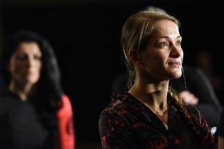 ORLANDO, FL - DECEMBER 18: Karolina Kowalkiewicz of Poland waits backstage during the UFC weigh-in inside the Orange County Convention Center on December 18, 2015 in Orlando, Florida. (Photo by Mike Roach/Zuffa LLC/Zuffa LLC via Getty Images)