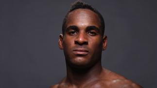 HOLLYWOOD, FL - JUNE 27: Lorenz Larkin poses for a post fight portrait backstage during the UFC Fight Night event at the Hard Rock Live on June 27, 2015 in Hollywood, Florida. (Photo by Mike Roach/Zuffa LLC/Zuffa LLC via Getty Images)