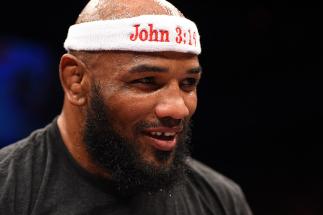 Yoel Romero of Cuba celebrates after defeating Lyoto Machida of Brazil in their middleweight fight during the UFC Fight Night event at the Hard Rock Live on June 27, 2015 in Hollywood, Florida. (Photo by Josh Hedges/Zuffa LLC via Getty Images)