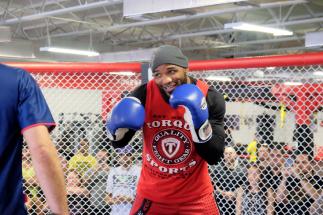Yoel Romero during the UFC Fight Night Hollywood open workouts at the UFC Gym South Ft. Lauderdale.