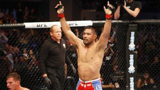 MANILA, PHILIPPINES - MAY 16: Mark Munoz of the United States celebrates his win in his middleweight fight during the UFC Fight Night event at the Mall of Asia Arena on May 16, 2015 in Manila, Philippines. (Photo by Mitch Viquez/Zuffa LLC/Zuffa LLC via Ge