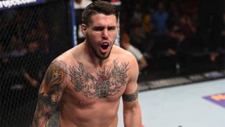 PITTSBURGH, PA - FEBRUARY 21: Chris Camozzi celebrates his victory over Joe Riggs in their middleweight bout during the UFC Fight Night event at Consol Energy Center on February 21, 2016 in Pittsburgh, Pennsylvania. (Photo by Jeff Bottari/Zuffa LLC/Zuffa