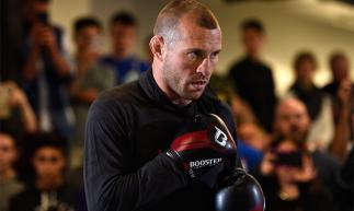 PITTSBURGH, PA - FEBRUARY 19: Donald 'Cowboy' Cerrone of the United States works out for the fans and media at the Stout Training Pittsburgh gym on February 19, 2016 in Pittsburgh, Pennsylvania. (Photo by Jeff Bottari/Zuffa LLC/Zuffa LLC via Getty Images