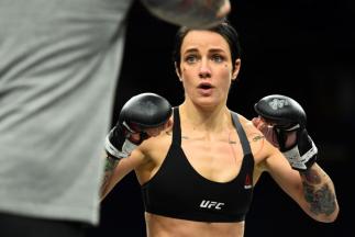 ST. LOUIS, MO - JANUARY 12: Jessica-Rose Clark of Australia holds an open workout for fans and media at the Scottrade Center on January 12, 2018 in St. Louis, Missouri. (Photo by Josh Hedges/Zuffa LLC/Zuffa LLC via Getty Images)