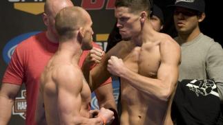Maynard Diaz weigh-in staredown UFN 20