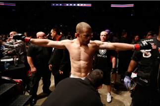 HOUSTON, TEXAS - OCTOBER 19: Nate Marquardt enters the arena before facing Hector Lombard (not pictured) in their UFC welterweight bout at the Toyota Center on October 19, 2013 in Houston, Texas. (Photo by Josh Hedges/Zuffa LLC/Zuffa LLC via Getty Images