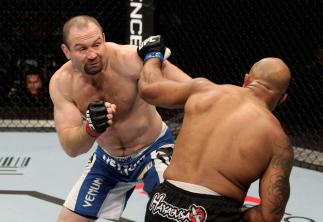 Vladimir Matyushenko (L) of Belarus fights with Alexandre Ferreira of Brazil during their UFC Light-Heavyweight bout at the Konig Pilsner Arena on November 13, 2010 in Oberhausen, Germany. (Photo by Josh Hedges/Zuffa LLC/Zuffa LLC)