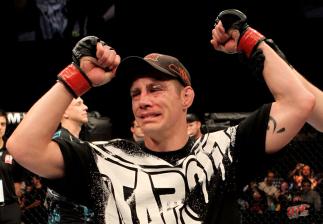 Duane Ludwig of the USA celebrates victory by a unanimous points decision over Nick Osipczak of the United Kingdom during their UFC Welterweight bout at the Konig Pilsner Arena on November 13, 2010 in Oberhausen, Germany. (Photo by Josh Hedges/Zuffa LLC/Z