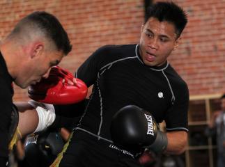 SAN JOSE, CA - NOVEMBER 16: Cung Le works out for the fans and media during the UFC 139 open workouts at the Heroes Martial Arts Gym on November 16, 2011 in San Jose, California. (Photo by Josh Hedges/Zuffa LLC/Zuffa LLC via Getty Images)