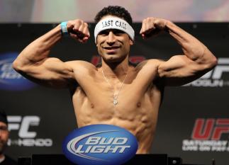 SAN JOSE, CA - NOVEMBER 18: Danny Castillo weighs in during the UFC 139 Weigh In at the HP Pavilion on November 18, 2011 in San Jose, California. (Photo by Josh Hedges/Zuffa LLC/Zuffa LLC via Getty Images)