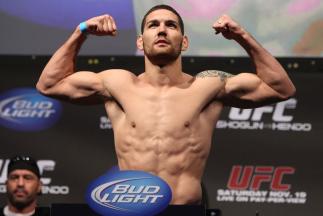 SAN JOSE, CA - NOVEMBER 18: Chris Weidman weighs in during the UFC 139 Weigh In at the HP Pavilion on November 18, 2011 in San Jose, California. (Photo by Josh Hedges/Zuffa LLC/Zuffa LLC via Getty Images)