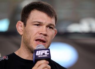 LAS VEGAS, NV - JULY 5: Forrest Griffin attends a pre-fight news conference before the UFC 148 Open Workouts inside XS nightclub at the Encore on July 5, 2012 in Las Vegas, Nevada. (Photo by Josh Hedges/Zuffa LLC/Zuffa LLC via Getty Images)