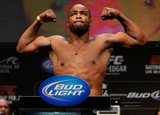 LAS VEGAS, NV - FEBRUARY 01: Rashad Evans weighs in during the UFC 156 weigh-in on February 1, 2013 at Mandalay Bay Events Center in Las Vegas, Nevada. (Photo by Josh Hedges/Zuffa LLC/Zuffa LLC via Getty Images)