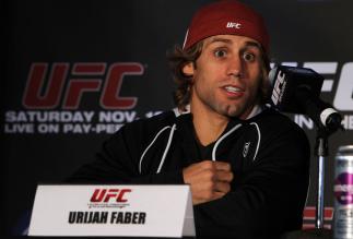 SAN FRANCISCO, CA - NOVEMBER 17: Urijah Faber attends the UFC 139 pre-fight press conference at the Fort Mason Center on November 17, 2011 in San Francisco, California. (Photo by Josh Hedges/Zuffa LLC/Zuffa LLC via Getty Images)