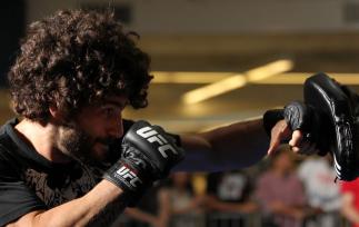 SUNRISE, FL - JUNE 06: Charlie Brenneman works out for fans and media during the UFC open workouts at Sawgrass Mills Mall on June 6, 2012 in Sunrise, Florida. (Photo by Josh Hedges/Zuffa LLC/Zuffa LLC via Getty Images)