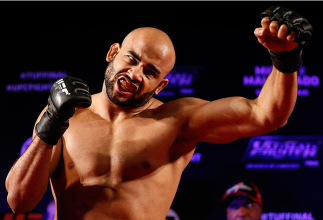 SAO PAULO, BRAZIL - MAY 29:  Warlley Alves holds an open training session for media at the Renaissance Hotel on May 29, 2014 in Sao Paulo, Brazil. (Photo by Josh Hedges/Zuffa LLC/Zuffa LLC via Getty Images)