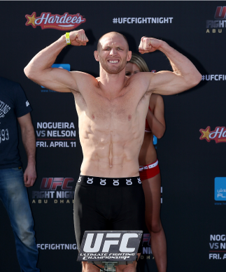 ABU DHABI, UNITED ARAB EMIRATES - APRIL 10: Ryan LaFlare weighs-in for UFC Fight Night 39 on April 10, 2014 in Abu Dhabi, United Arab Emirates. UFC Fight Night 39 will take place on April 11 at du Arena featuring Antonio Rodrigo Nogueira and Roy Nelson.