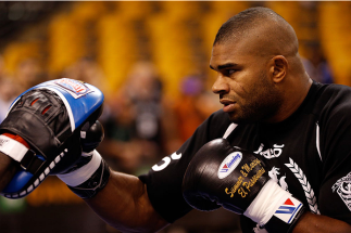 BOSTON, MA - AUGUST 14: Alistair Overeem holds an open training session for fans and media inside TD Garden on August 14, 2013 in Boston, Massachusetts. (Photo by Josh Hedges/Zuffa LLC/Zuffa LLC via Getty Images)