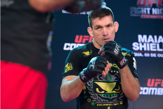 BARUERI, BRAZIL - OCTOBER 7: Demian Maia holds an open training session for media at the Ginasio Jose Correa on October 7, 2013 in Barueri, Sao Paulo, Brazil. (Photo by Jeff Bottari/Zuffa LLC/Zuffa LLC via Getty Images) *** Local Caption *** Demian Maia
