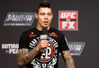 GOLD COAST, AUSTRALIA - DECEMBER 14:  UFC welterweight fighter Dan Hardy interacts with fans during a Q&A session before the UFC on FX weigh in on December 14, 2012 at Gold Coast Convention and Exhibition Centre in Gold Coast, Queensland, Australia.  (Pho