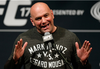 LAS VEGAS, NV - MAY 23: UFC president Dana White interacts with fans and media during the UFC press conference at the MGM Grand Garden Arena on May 23, 2014 in Las Vegas, Nevada. (Photo by Josh Hedges/Zuffa LLC/Zuffa LLC via Getty Images)