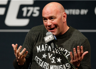 LAS VEGAS, NV - MAY 23: UFC president Dana White interacts with fans and media during the UFC press conference at the MGM Grand Garden Arena on May 23, 2014 in Las Vegas, Nevada. (Photo by Josh Hedges/Zuffa LLC/Zuffa LLC via Getty Images)