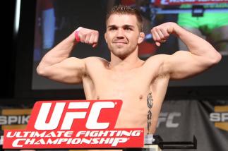 LAS VEGAS, NV - DECEMBER 02: Bryan Caraway weighs in at the official weigh-in for The Ultimate Fighter 14 Finale at The Palms Casino Resort on December 2, 2011 in Las Vegas, Nevada. (Photo by Josh Hedges/Zuffa LLC/Zuffa LLC via Getty Images)