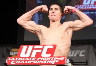 LAS VEGAS, NV - DECEMBER 02: Steven Siler weighs in at the official weigh-in for The Ultimate Fighter 14 Finale at The Palms Casino Resort on December 2, 2011 in Las Vegas, Nevada. (Photo by Josh Hedges/Zuffa LLC/Zuffa LLC via Getty Images)