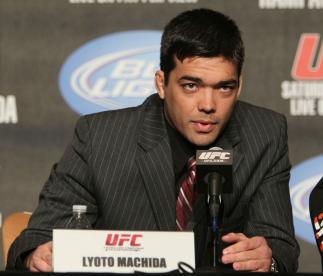 Lyoto "The Dragon" Machida at the UFC 123 pre-fight press conference at the MGM Grand Hotel and Casino in Detroit, Michigan on November 17, 2010 (Photo by Josh Hedges/Zuffa LLC/Zuffa LLC via Getty Images)