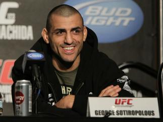 George Sotiropoulos at the UFC 123 pre-fight press conference at the MGM Grand Hotel and Casino in Detroit, Michigan on November 17, 2010 (Photo by Josh Hedges/Zuffa LLC/Zuffa LLC via Getty Images)