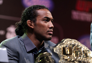 DENVER, CO - AUGUST 09: Benson Henderson interacts with media and fans during the UFC 150 press conference at the Fillmore Auditorium on August 9, 2012 in Denver, Colorado. (Photo by Josh Hedges/Zuffa LLC/Zuffa LLC via Getty Images)