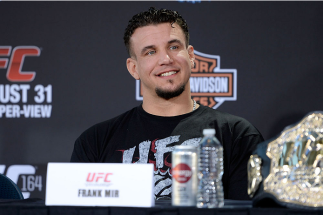 MILWAUKEE, WI - AUGUST 29: Frank Mir interacts with media during a UFC press conference at the BMO Harris Bradley Center on August 29, 2013 in Milwaukee, Wisconsin. (Photo by Jeff Bottari/Zuffa LLC/Zuffa LLC via Getty Images)