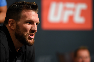 HOUSTON, TX - OCTOBER 01:  Ryan Bader interacts with media during the UFC 192 Ultimate Media Day at the Toyota Center on October 1, 2015 in Houston, Texas. (Photo by Josh Hedges/Zuffa LLC/Zuffa LLC via Getty Images)