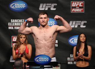 OMAHA, NE - FEBRUARY 14: Stipe Miocic weighs in during the UFC on FUEL TV weigh in event at Omaha Civic Auditorium on February 14, 2012 in Omaha, Nebraska. (Photo by Josh Hedges/Zuffa LLC/Zuffa LLC via Getty Images) *** Local Caption *** Stipe Miocic