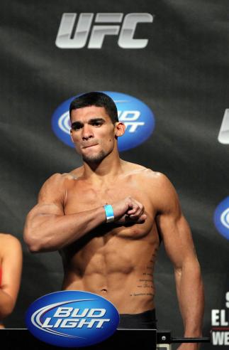 OMAHA, NE - FEBRUARY 14: Ronny Markes weighs in during the UFC on FUEL TV weigh in event at Omaha Civic Auditorium on February 14, 2012 in Omaha, Nebraska. (Photo by Josh Hedges/Zuffa LLC/Zuffa LLC via Getty Images) *** Local Caption *** Ronny Markes