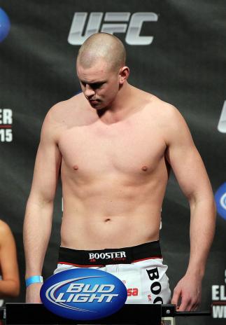 OMAHA, NE - FEBRUARY 14: Stefan Struve weighs in during the UFC on FUEL TV weigh in event at Omaha Civic Auditorium on February 14, 2012 in Omaha, Nebraska. (Photo by Josh Hedges/Zuffa LLC/Zuffa LLC via Getty Images) *** Local Caption *** Stefan Struve