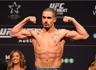 ADELAIDE, AUSTRALIA - MAY 09: Robert Whittaker of New Zealand weighs in during the UFC weigh-in event at the Adelaide Entertainment Centre on May 9, 2015 in Adelaide, Australia. (Photo by Josh Hedges/Zuffa LLC/Zuffa LLC via Getty Images)