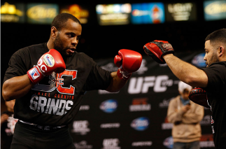 LAS VEGAS, NV - FEBRUARY 19: Daniel Cormier holds an open training session for fans and media at the Mandalay Bay Events Center on February 19, 2014 in Las Vegas, Nevada. (Photo by Josh Hedges/Zuffa LLC/Zuffa LLC via Getty Images)