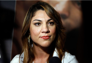SACRAMENTO, CA - AUGUST 28: Bethe Correia interacts with media during the UFC 177 Ultimate Media Day at the Sleep Train Arena on August 28, 2014 in Sacramento, California. (Photo by Josh Hedges/Zuffa LLC/Zuffa LLC via Getty Images)